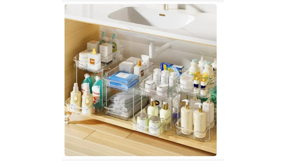 2-Tier Clear Under Sink Organizers